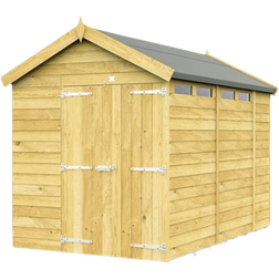 Lemon Pavilion 6 x 11 Feet Apex Security Shed - Double Door - Wood (Building Area )