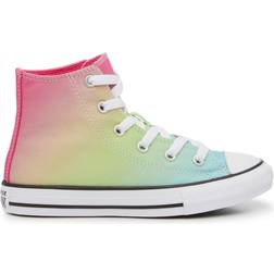 Converse Kid's Chuck Taylor All-Star Hyper Bright High-Top - Triple Cyan/Rainbow Ombre