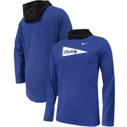 Nike Big Boys Royal Kentucky Wildcats Sideline Performance Long Sleeve Hoodie T-shirt