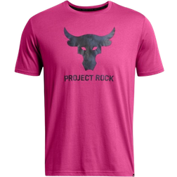 Under Armour Men's Project Rock Payoff Graphic Short Sleeve T-shirt - Astro Pink/Downpour Gray