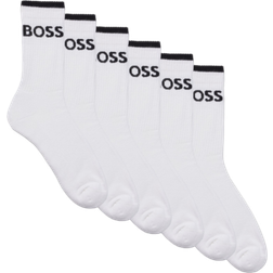 Hugo Boss Men's QS Stripe CC Crew Socks 6-pack - White