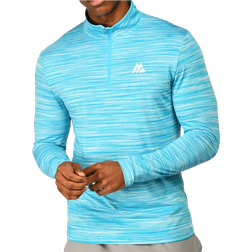 Montirex Trail 1/4 Zip T-shirt - Neon Blue/White