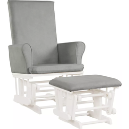 Costway Baby Nursery Relax Rocker Rocking Chair Glider & Ottoman Set