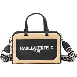 Karl Lagerfeld Maybelle Small Top Handle Satchel - Natural/Bl