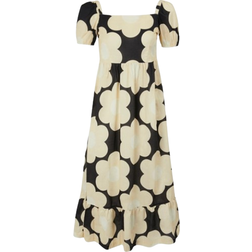 Regatta Orla Kiely Midi Summer Dress - Black Sixties Daisy