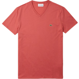 Lacoste Men's Classic Pima V Neck T-shirt - Pink