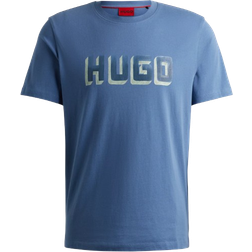 Hugo Boss Daqerio Logo Print T-shirt - Blue