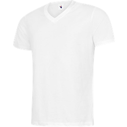 Uneek UC317 Classic V Neck T-shirt Unisex - White