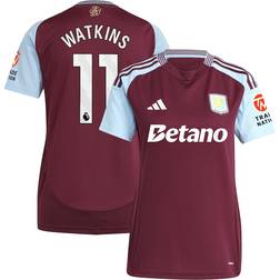 Adidas Aston Villa Home Shirt 2024-25 Womens With Watkins 11 Printing