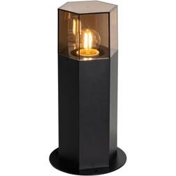 QAZQA Smoke Screen Hexagonal Black Floor Lamp 30cm