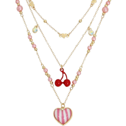 Betsey Johnson Pool Party Cheery Illusion Necklace - Gold/Multicolour