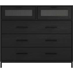 LPD Edison Matte Black Chest of Drawer 52x58.5cm