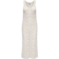 Only Beach Long Knitted Dress - White/Eggnog