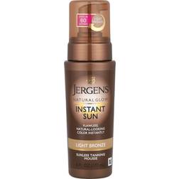 Jergens Natural Glow Instant Sun Sunless Tanning Mousse Light Bronze 177ml