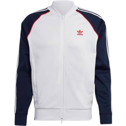 Adidas Men's SST Track Jacket - White/Collegiate Navy/Red