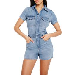 Good American Fit For Success Shorts Jumpsuit - Blue