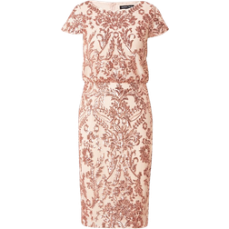 Adrianna Papell Women's Sequin Embellished Dress - Rose Gold