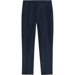 Ted Baker Lancet Slim Fit Wool Linen Trousers - Navy