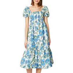 Dorothy Perkins Women's Floral Puff Sleeve Midi Dress - Floral