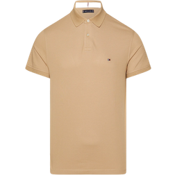 Tommy Hilfiger Men's Flag Embroidery Regular Polo Shirt - Classic Khaki