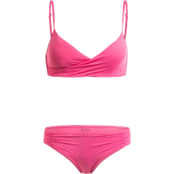 Roxy Beach Classics Women's Two Piece Wrap Bikini Set - Shocking Pink