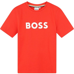 BOSS Kid's Logo Short Sleeve T-shirt - Red