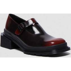 Dr. Martens Maybole Square Toe Mary Jane Shoes - Black/ Cherry Red