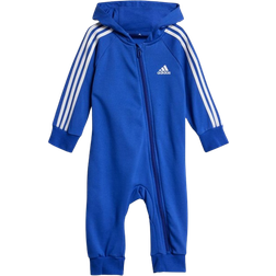 Adidas Toddler Essentials 3-Stripes French Terry Bodysuit - Semi Lucid Blue/White