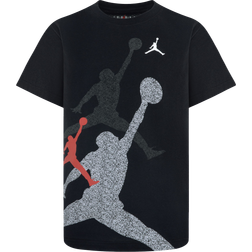 Nike Big Kid's Jordan Gradient Stacked Jumpman T-shirt - Black/Red (95D119-023)