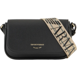 Emporio Armani Deer Print Mini Bag With Shoulder Strap - Black