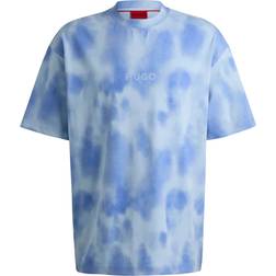 HUGO BOSS Dielo Seasonal Print T-shirt - Light Blue