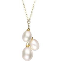 C. W. Sellors Three Stone Necklace - Gold/Pearls