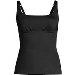 Lands' End Women's Square Neck Tankini Top - Black