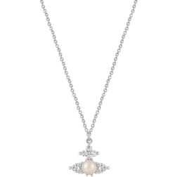 Vivienne Westwood Fedora Pendant Necklace - Silver/Transparent/Pearl