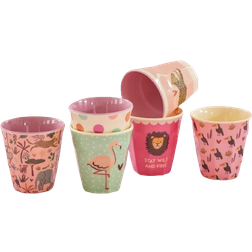 Rice Small Kid's Cup 6-pack Jungle Print