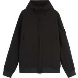 Stone Island Men's Soft Shell R E. Dye Hooded Jacket - Black