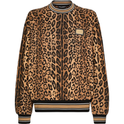 Dolce & Gabbana Leopard Print Crespo Round Neck Sweatshirt - Multicolour