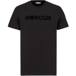 Moncler Flocked Logo T-shirt - Black