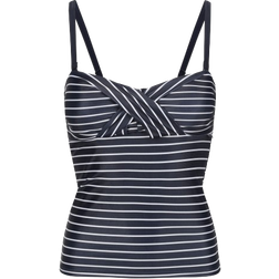 Regatta Women's Aceana III Tankini Top - Navy White Stripe