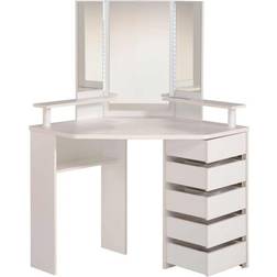 Habitat Parisot Corner White Dressing Table 74x111cm