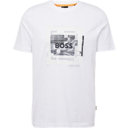 Hugo Boss Te Urban Logo Artwork T-shirt - White