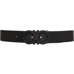 Ferragamo Reversible and Adjustable Gancini Belt - Black