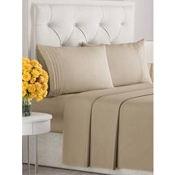 CGK Unlimited Comfy Bed Sheet Beige (243.8x205.74cm)