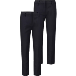 Tu Girl's Woven Reinforced Knee Trousers 2-pack - Navy