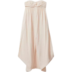 Reiss Evanna Bustier Bubble Hem Parachute Midi Dress - Neutral