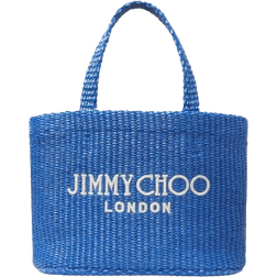 Jimmy Choo Beach Tote East West Mini - Sky/Latte