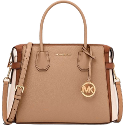 Michael Kors Mercer Medium Color Block Belted Satchel - Camel Mlt