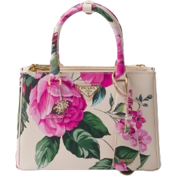 Prada Galleria Printed Bag - Begonia Pink