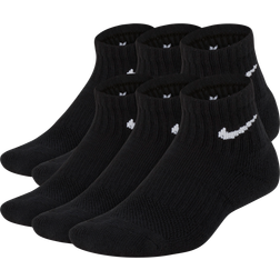 Nike Kid's Everyday Cushioned Ankle Socks 6-pack - Black/White (SX6912-010)