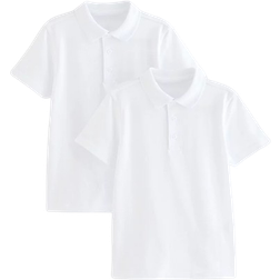 George Boy's Short Sleeve School Polo Shirts 2-pack - White